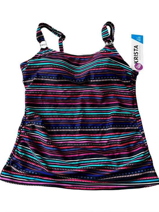 Krista Other - Krista Shape‎ Solution Tankini Top XL Multicolor Stripe Waist Minimizer NWT